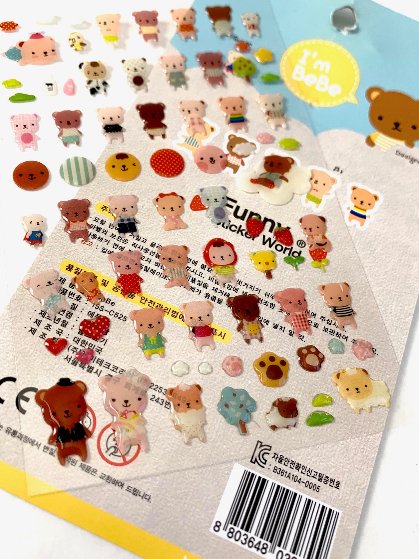 39799 BEBE BEARS GEL STICKERS-12