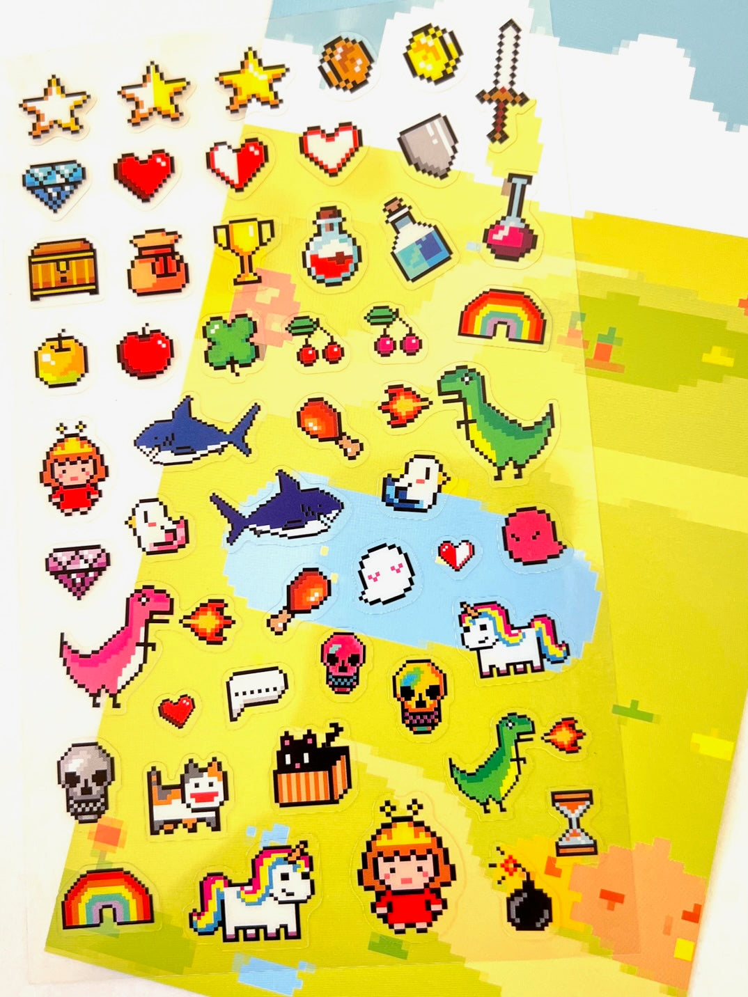 40039 Video Game Pixel Party Stickers-12