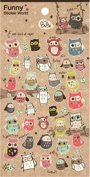 40474 BUBO OWL STICKERS -12