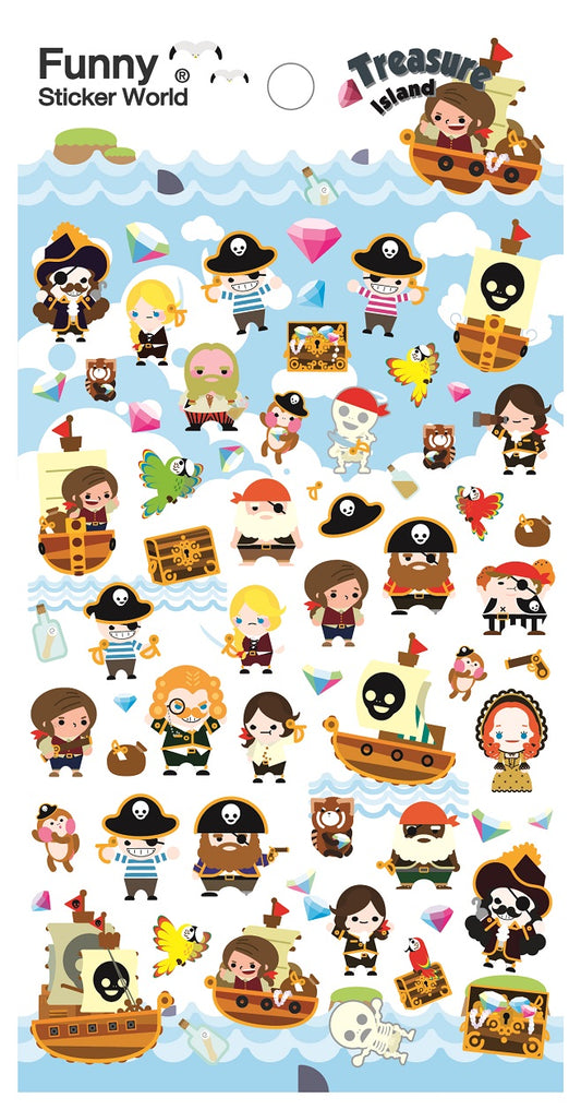40665 TREASURE ISLAND PUFFY STICKER -12