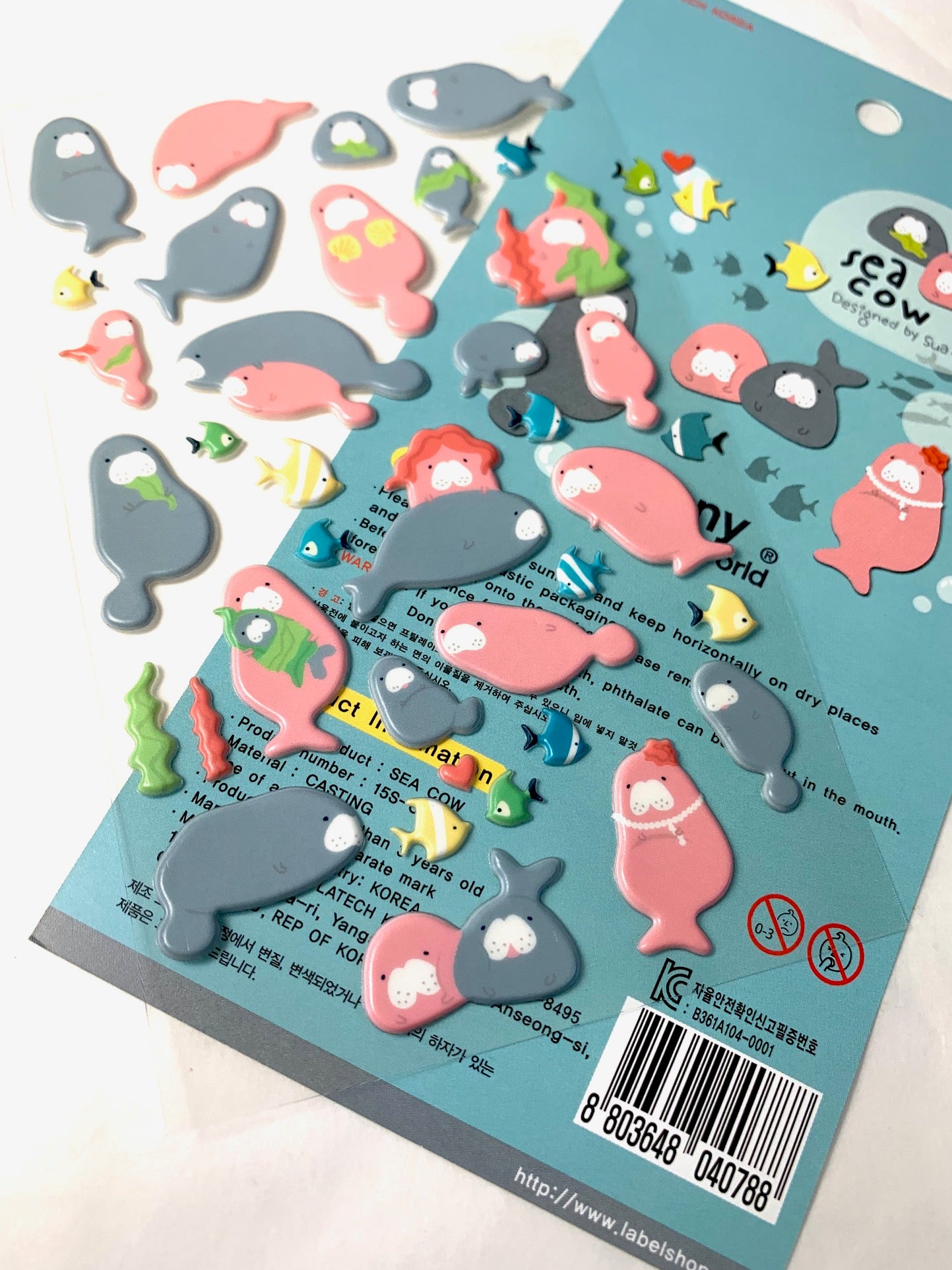 40788 MANATEE PUFFY STICKERS -12