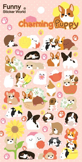 40795 CHARMING PUPPY PUFFY STICKERS-12