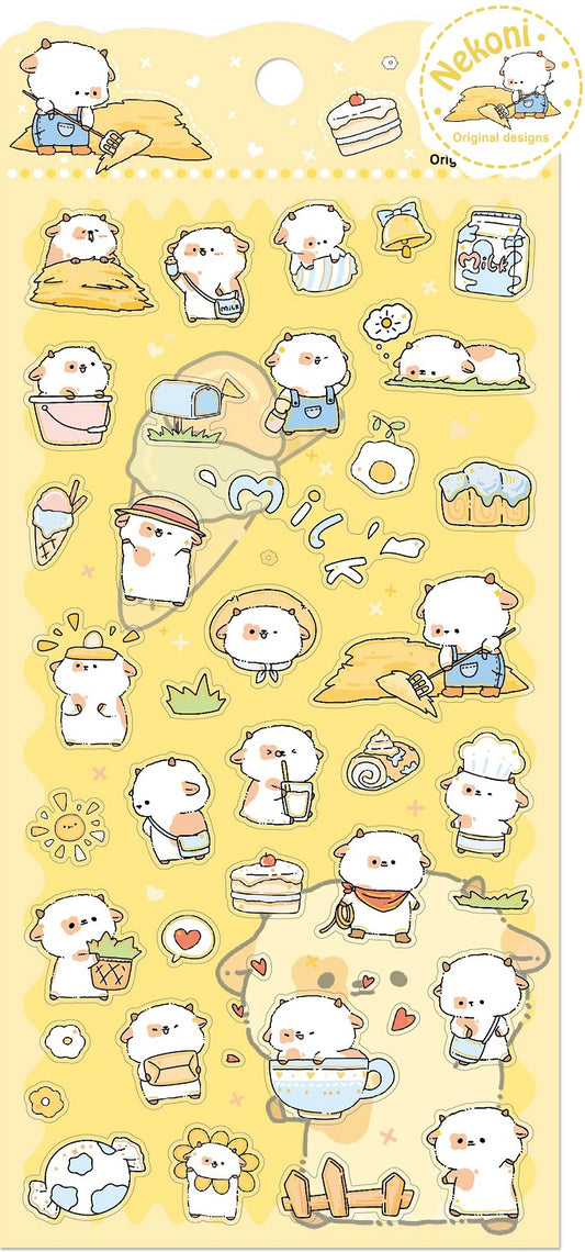 X 50764 COW FARM FLAT STICKER-DISCONTINUED