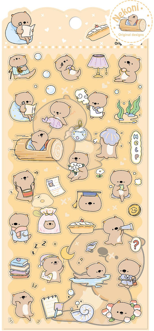 X 50765 OTTER FLAT STICKER-DISCONTINUED