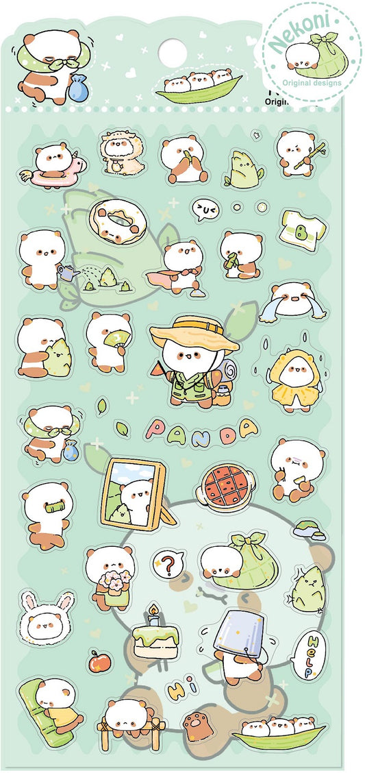 X 50767 PANDA FLAT STICKER-DISCONTINUED