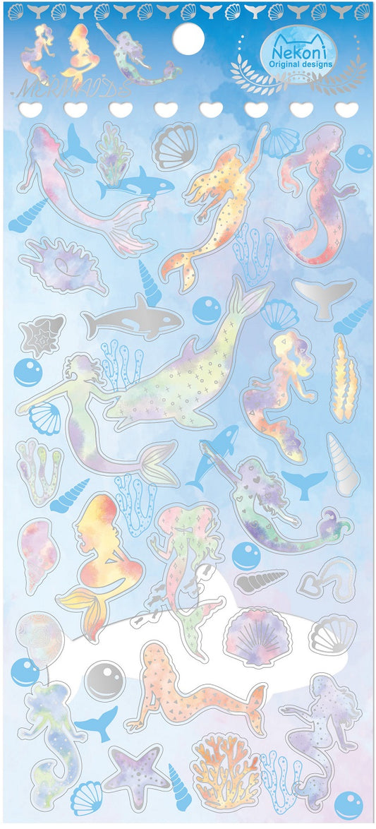 X 50859 MERMAID 2 CRYSTAL GEL STICKER-DISCONTINUED