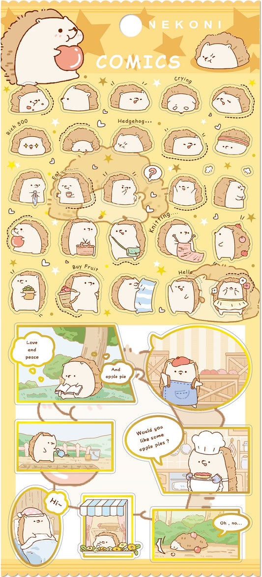 X 50872 HEDGEHOG FLAT STICKER-DISCONTINUED