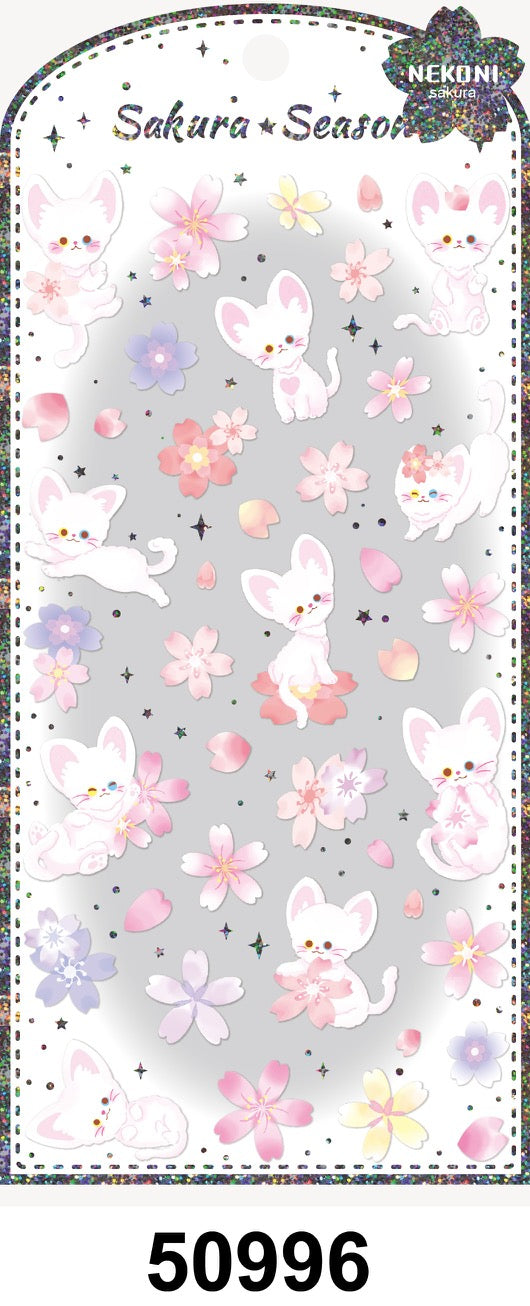 X 50996 SAKURA KITTEN STICKERS-DISCONTINUED