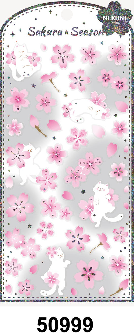 X 50999 SAKURA CAT STICKERS-DISCONTINUED