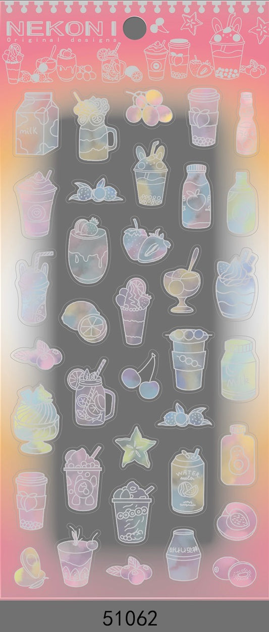 51062 DRINKS CRYSTAL GEL STICKER-10