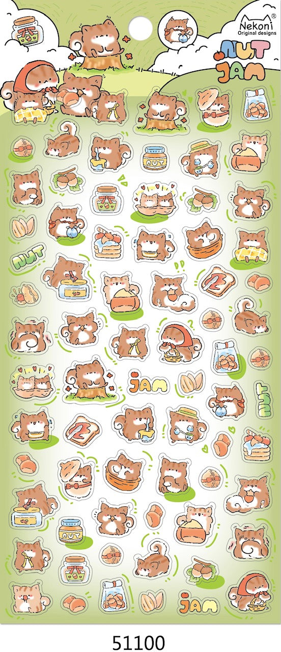 51100 SQUIRREL PARTY STICKERS-10