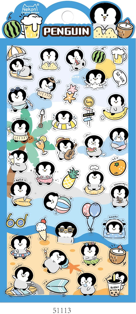 51113 PENGUIN BEACH PARTY STICKERS-10