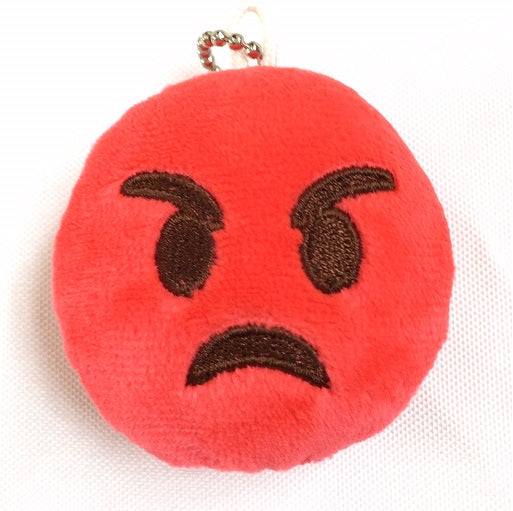66003 EMOJI PLUSH KEYCHAIN 3 in ANGRY-10