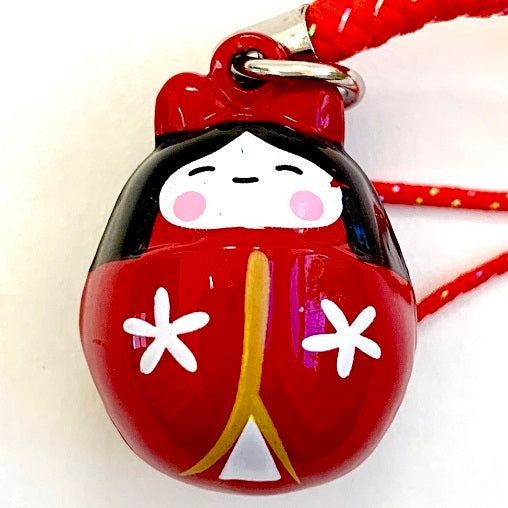 70672 RED KOKESHI BRASS BELL-10
