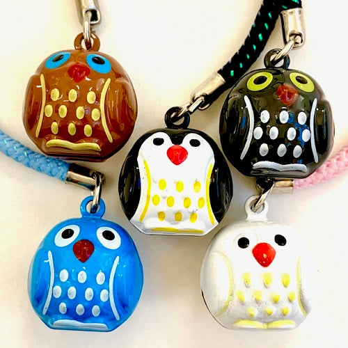 70673 OWL BRASS BELL IN 5 COLORS-10