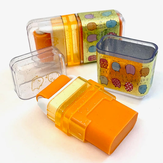 X 71403 KAMIO ROLLER SCENTED ERASER-ORANGE-FURA FURA TAISOU-DISCONTINUED