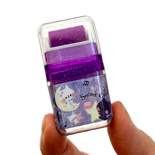 X 71404 KAMIO ROLLER SCENTED ERASER-PURPLE-SECRET CAT-DISCONTINUED