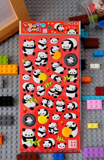 X 71750 PANDA PUFFY STICKERS-DISCONTINUED