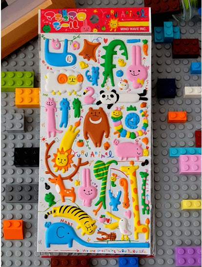 X 72253 ANIMAL PUFFY STICKERS-DISCONTINUED