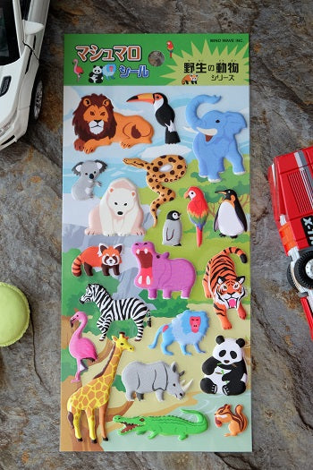 X 76152 WILD LIFE PUFFY STICKERS-DISCONTINUED