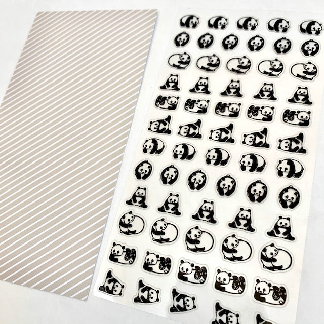 X 77386 PANDA CLEAR STICKER-DISCONTINUED