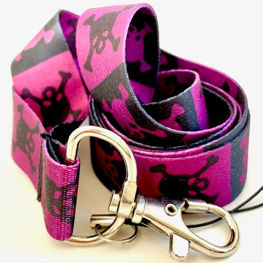 X 80052 PURPLE SKULL LANYARD-DISCONTINUED