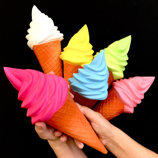 X 83224 JUMBO ICE CREAM CONE SQUISHY-DISCONTINUED