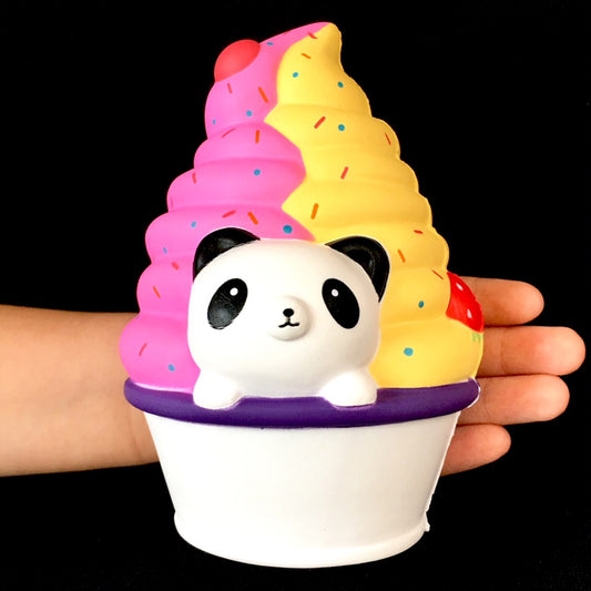 X 83250 JUMBO PANDA ICE CREAM SQUISHY-DISCONTINUED