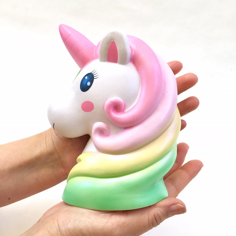 X 83297 JUMBO UNICORN HEAD SQUISHY-DISCONTINUED