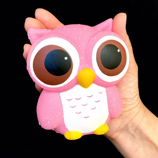 X 83311 SMALL PINK OWL SQUISHY-DISCONTINUED