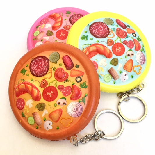 X 83319 PIZZA KEYRING SQUISHY-DISCONTINUED