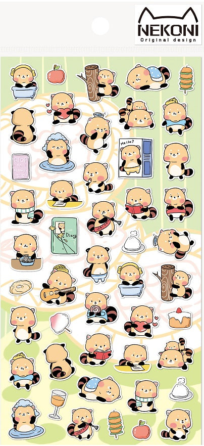 X 85031 RED PANDA FLAT STICKERS-DISCONTINUED