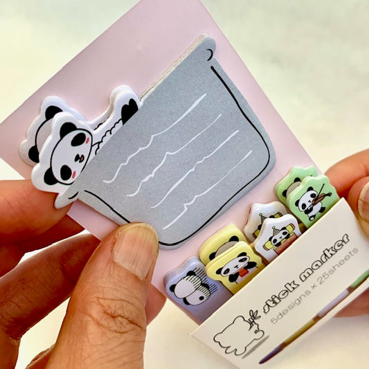 X 85162 PANDA BATH STICKY NOTEPAD-DISCONTINUED