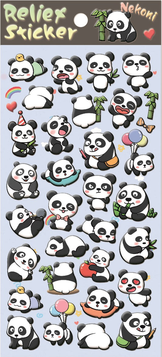 X 85341 PANDA PUFFY STICKER-DISCONTINUED