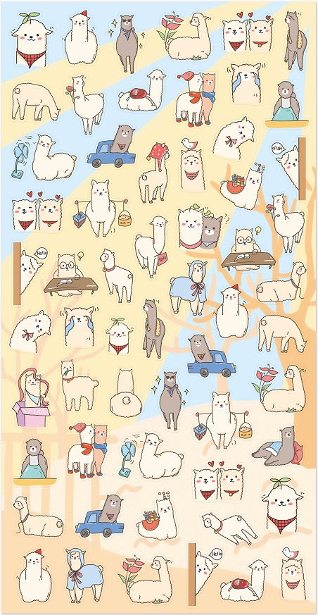 X 85352 LLAMA FLAT STICKER-DISCONTINUED