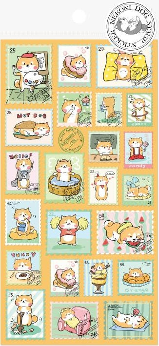 X 85474 DOG POST 4 NEKONI STICKERS -DISCONTINUED