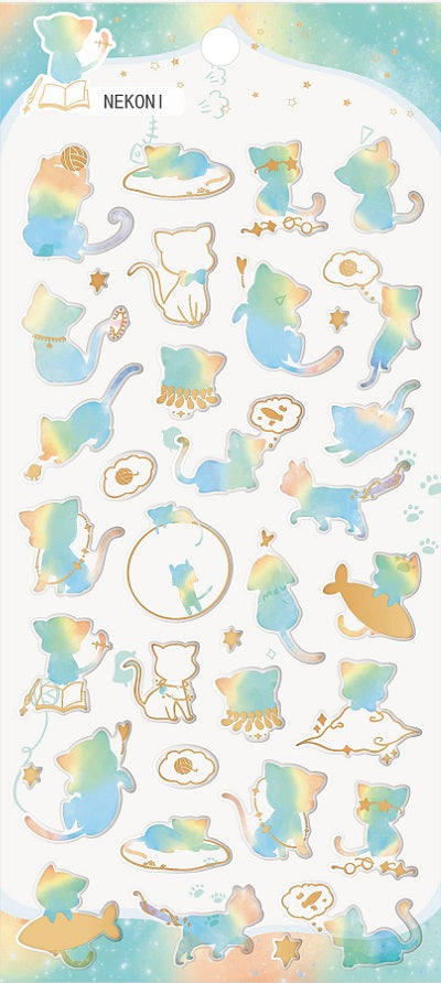 X 85674 RAINBOW CAT STICKER-DISCONTINUED