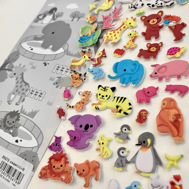 X 85679 ANIMAL PUFFY STICKER-DISCONTINUED
