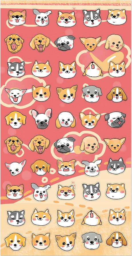 X 85788 DOG HEAD STICKERS-DISCONTINUED