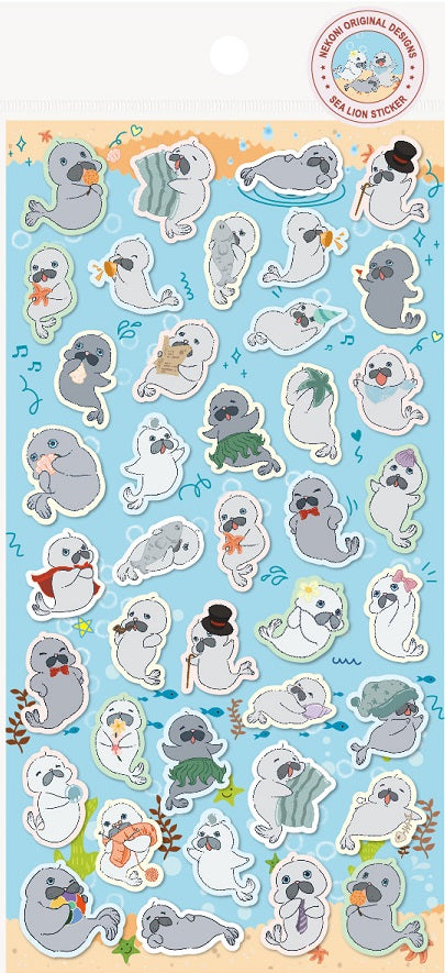 X 85810 SEA LION FLAT STICKERS-DISCONTINUED