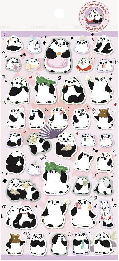 X 85811 PANDA FLAT STICKERS-DISCONTINUED