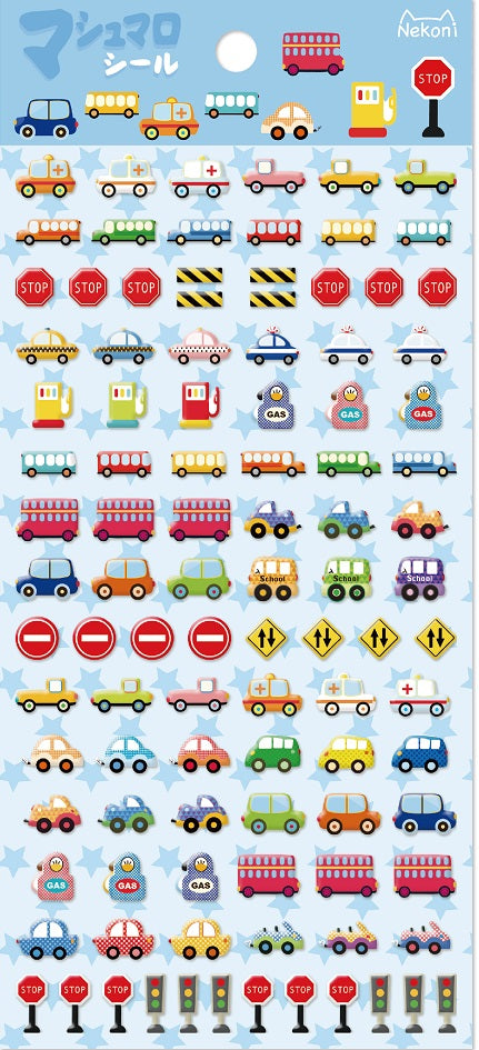 X 85988 CAR TINY PUFFY STICKERS-DISCONTINUED
