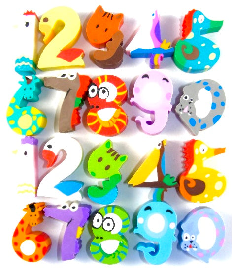 X 38808 ANIMAL NUMBER ERASERS-DISCONTINUED