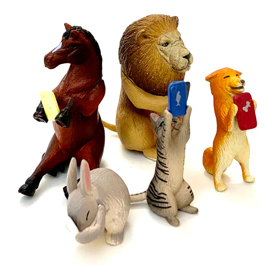 X 70884 CELL PHONE ANIMAL FIGURINES-DISCONTINUED