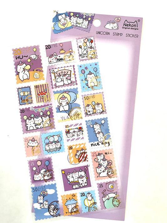 X 50638 UNICORN STAMP STICKER-DISCONTINUED