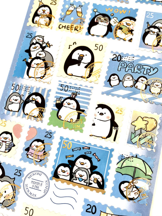 X 50639 PENGUIN STAMP STICKER-DISCONTINUED
