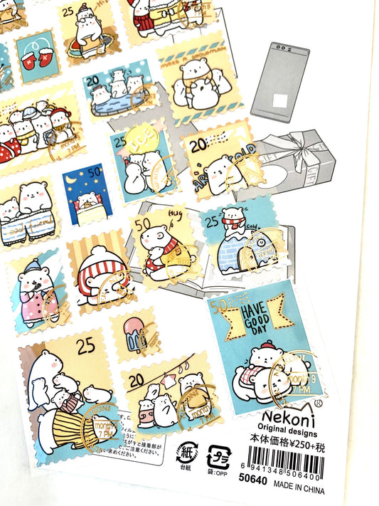 50640 POLAR BEAR STAMP STICKER-10