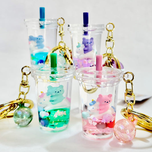 X 12080 UNICORN BEAR BOBA FLOATY KEY CHARM-DISCONTINUED