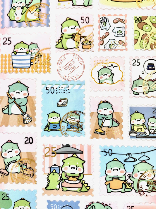X 50641 DINOSAUR STAMP STICKER-DISCONTINUED