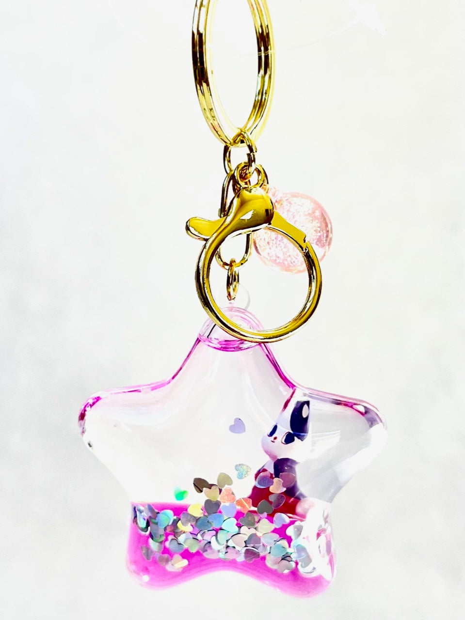 X 12081 CAT GIRL STAR FLOATY KEY CHARM-DISCONTINUED